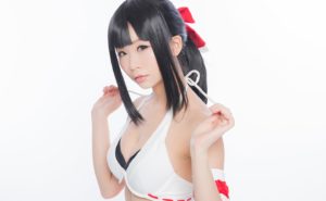 海で巫女さんに会える!?ちょっぴりセクシーな巫女風水着が誕生